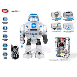 Робот р/у "Робокоп" в коробке 32*21,5*15,5см (9895/DT) свет, звук, ходит, метает диски, программирование
