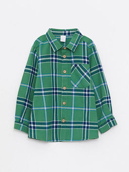 Uzun Kollu Ekose Desenli Erkek Bebek G?mlek