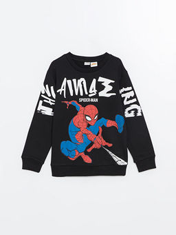 Spider-Man Bask?l? Erkek ?ocuk Kal?n Sweatshirt