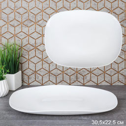 Блюдо овальное 305 мм гладкое / FLFYP120 (WHITE) /уп 24/ - ГалеонТрейд фото 2