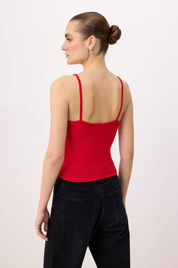 Ekru Ask?l? F?rf?rl? Fitted/Vucuda Oturan Orme Bluz TWOSS25BZ00601 - Trendyolmilla фото 12