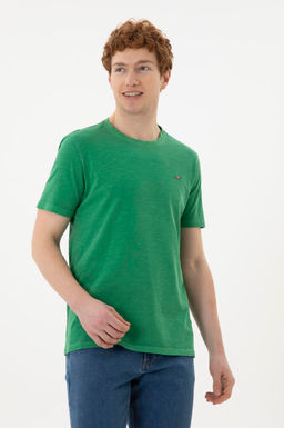 Мужская зеленая базовая футболка - U.s. polo assn фото 3