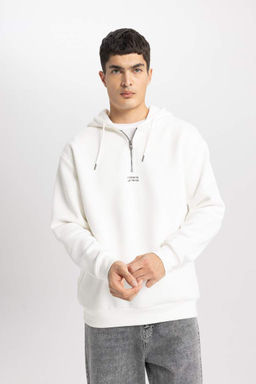 Толстовка с капюшоном и принтом оверсайз - Defacto фото 4