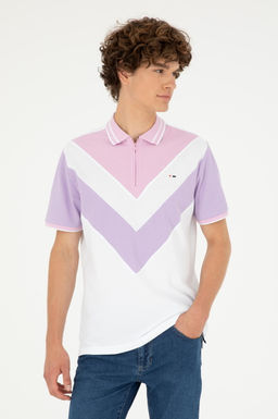 Мужская сиреневая футболка Неожиданная скидка в корзине