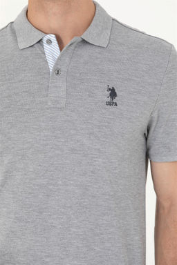 Мужская серая меланжевая базовая футболка - U.s. polo assn фото 14
