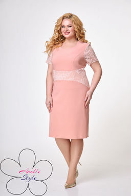 Платье ANELLI 221 персиковые тона