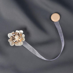 Подхват для штор , Многолистник, d = 5,5 см, цвет золотой - Арт узор фото 2