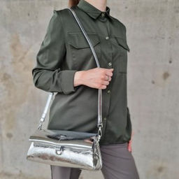 Женская кожаная сумка багет 0048-19 - Cidirro фото 4