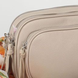 Сумка женская натуральная кожа GU 163-8380, 2отд, плечевой ремень, бежевый SALE 235983 - Adelia фото 4