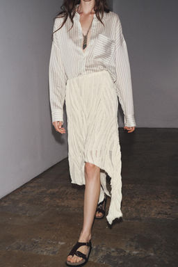 ZW COLLECTION ASYMMETRIC PLEATED SKIRT - Zara фото 6