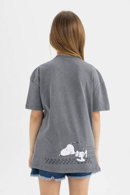Футболка Oversize с короткими рукавами Snoopy для девочек - Defacto фото 8