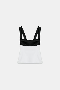 TOP COMBINADO LAZADA ESPALDA / Blanco
