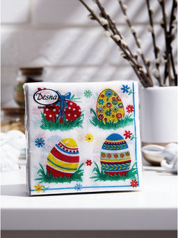 Цена за 4 шт. Салфетки бумажные «Пасхальные яйца», 1 слой, 24×24 см, 40 шт.