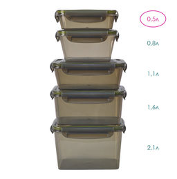 Контейнер герметичный прямоуг. 500 мл, арт. 092/051 ДЫМЧАТЫЙ - Полимербыт фото 4