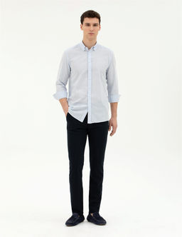 A__k Mavi Slim Fit Uzun Kollu G_mlek - Pierre cardin фото 4