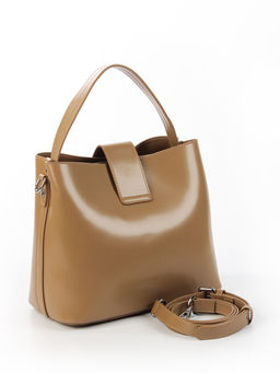 LACCOMA сумка Y8180R-капучинно натуральная кожа полиэстер  фото 4