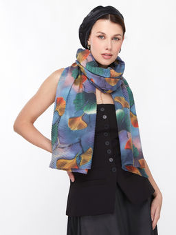 Большой, мягкий, тонкий и очень нежный двусторонний палантин с рисунком. - Tantino фото 12