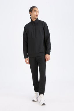 DeFactoFit Standart Fit Sporcu Jogger Esofman Alt? Standart Paca Skuba Dalg?c Kumas