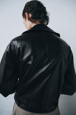 ZW COLLECTION LEATHER EFFECT JACKET - Zara фото 14