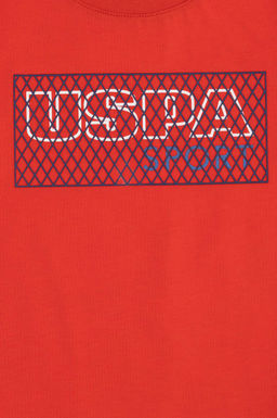 U. S. Polo Assn Детская красная футболка с круглым вырезом - U.s. polo assn фото 3