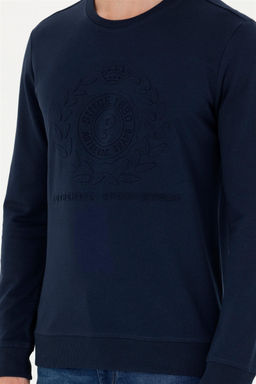 Свитшот мужской U. S. Polo Assn темно-синий из хлопка - U.s. polo assn фото 13