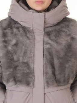 M-8869 GRAY Куртка зимняя женская (150 гр. холлофайбер)