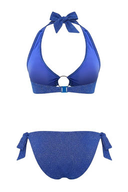Mavi Simli Aksesuarl? Ucgen Kapl? Normal Bel Regular Bikini Tak?m? TBESS26BT00030