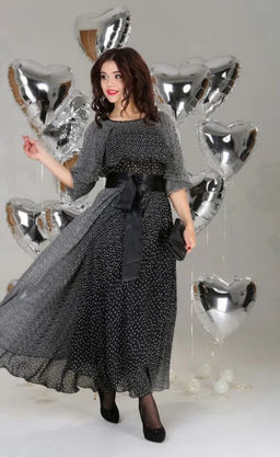 Платье Anastasia 063.1-Р черно-серый - Mira fashion фото 3