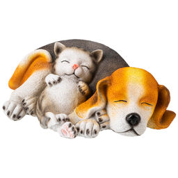 ФИГУРКА ДЕКОРАТИВНАЯ ЩЕНОК И КОТЕНОК 26Х19Х10 СМ