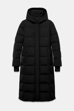 ANORAK ACOLCHADO EXTRA LARGO 60% PLUM?N 40% PLUMA CAPUCHA WATER REPELLENT WINDPROOF / Negro - Zara фото 11