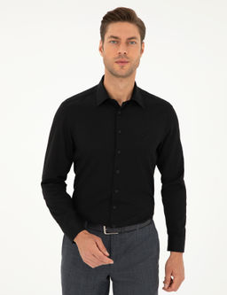 Siyah Arm_rl_ Slim Fit Uzun Kollu G_mlek