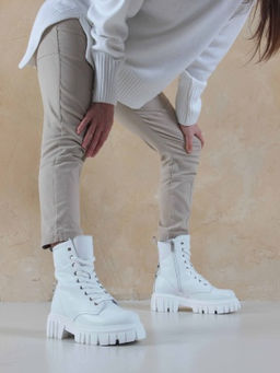 Ботинки 329.21153w. белые / Шерсть