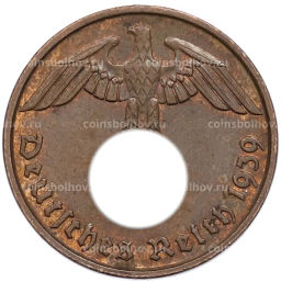 Монета 2 рейхспфеннига 1939 года D Германия