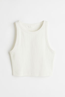 Top cropped sin mangas - H&m фото 5