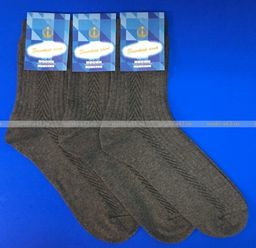 Цена за 10 пар. Золотая игла носки мужские с-203 серые 25  фото 11