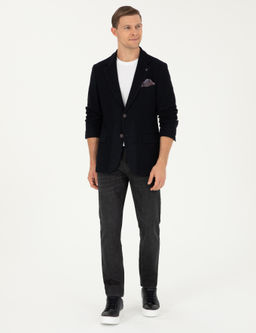 Темно-синяя приталенная куртка - Cacharel фото 5