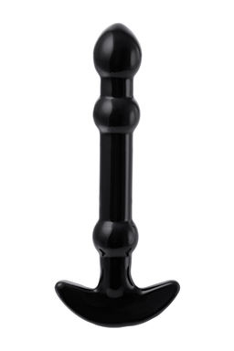 Нереалистичный фаллоимитатор Sexus Glass, стекло, черный, 19 см