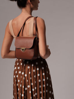 Сумка кожаная через плечо Deboro 3158 коппер