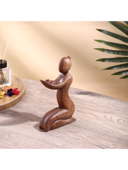 Фигурка «Мать с ребёнок», 12×3.5×20 см, дерево суар