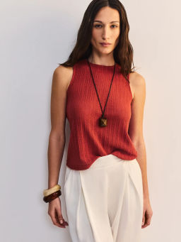 Майка прямого кроя с разрезом на спинке ZR2605023417-21 / Zarina