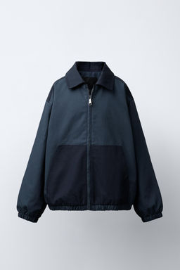 COLOUR BLOCK TWILL JACKET