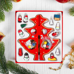 Сувенир Елка на подставке, градиент, цвет микс