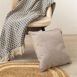 Наволочка декоративная SL Home Organic, 45×45 см, бежевая