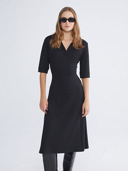 Polo Yaka Belden Oturtmal? Elbise