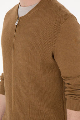 Мужской базовый трикотажный кардиган цвета хаки меланж Неожиданная скидка в корзине - U.s. polo assn фото 7