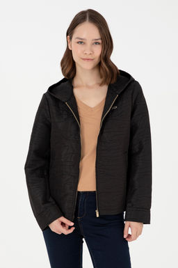 Женское черное пальто