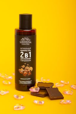 Шампунь-гель 2 в 1 для мужчин Chocolate playboy с афродизиаками SIBERINA