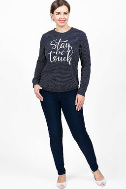 Кофта с длинным рукавом, принт (605-3) - Плиона фото 3