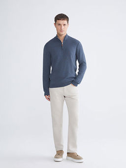 Dik Yaka Erkek Triko Kazak