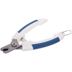 Когтерез для животных "ЛАПУСИКИ", коллекция БРО, прорезиненная ручка, цвет белый/голубой, 6,8*15см (блистер)